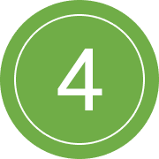 A green circle with the number four in it.